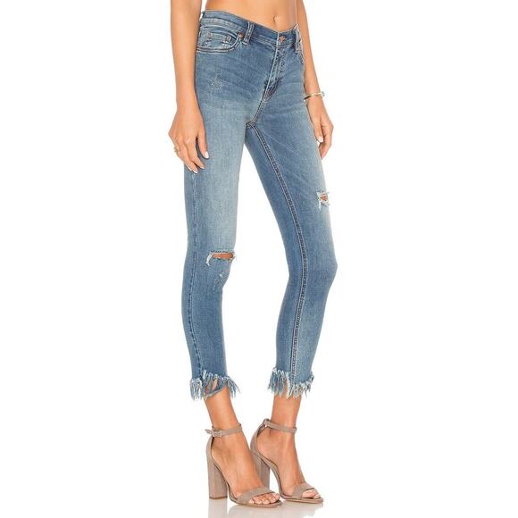 NWOT Free People Great Heights Frayed Skinny Jeans Women’s Size 26 - Picture 5 of 12